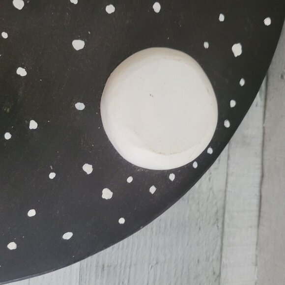 Handcrafted Wooden Wall Art: Wolf Howling At Moon Over Mountains - Picture 3 of 9